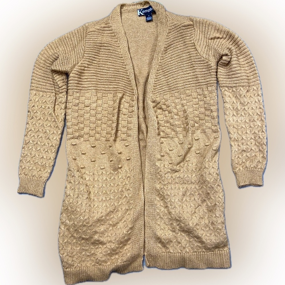 Kempton Brown Textured Knit Cardigan